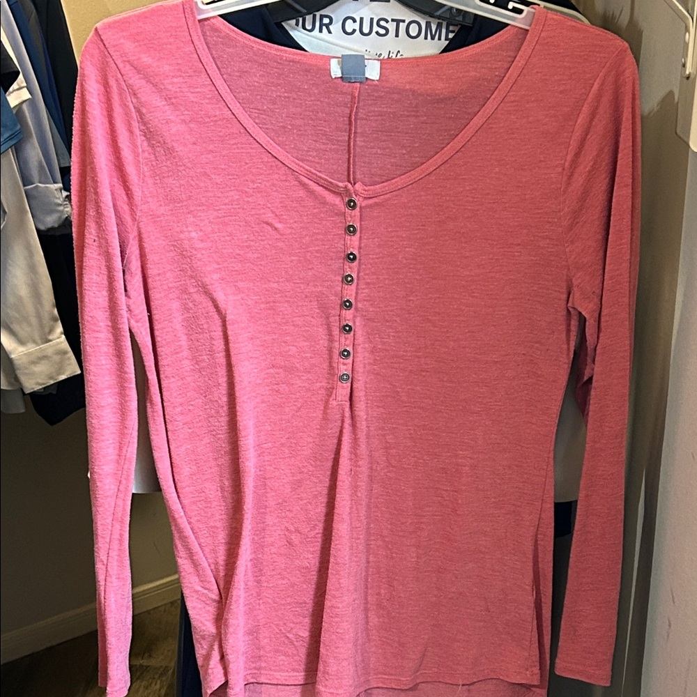 Old Navy Pink Button-Front Top